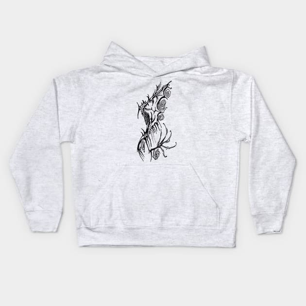 Abstract wing Kids Hoodie by TKDoodle